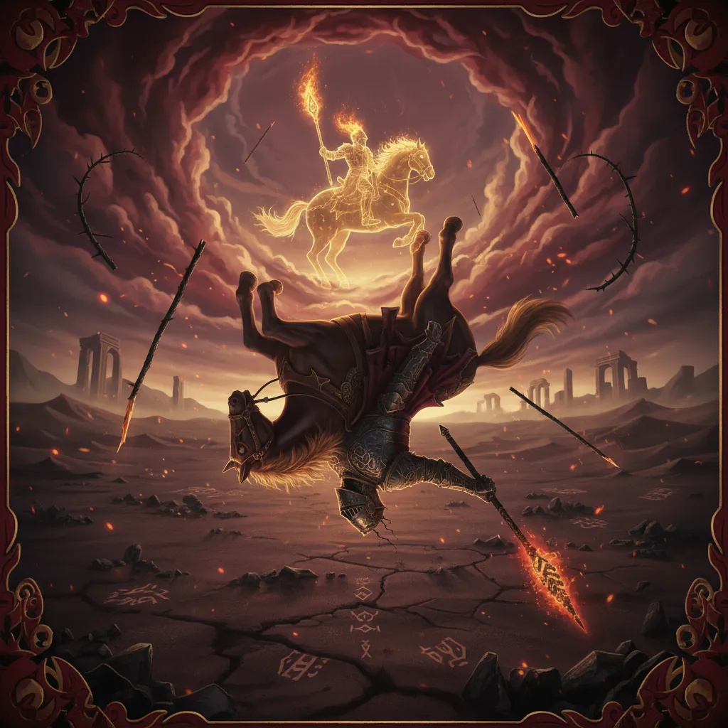 Caballero de Bastos invertido: Significado y advertencias en el Tarot