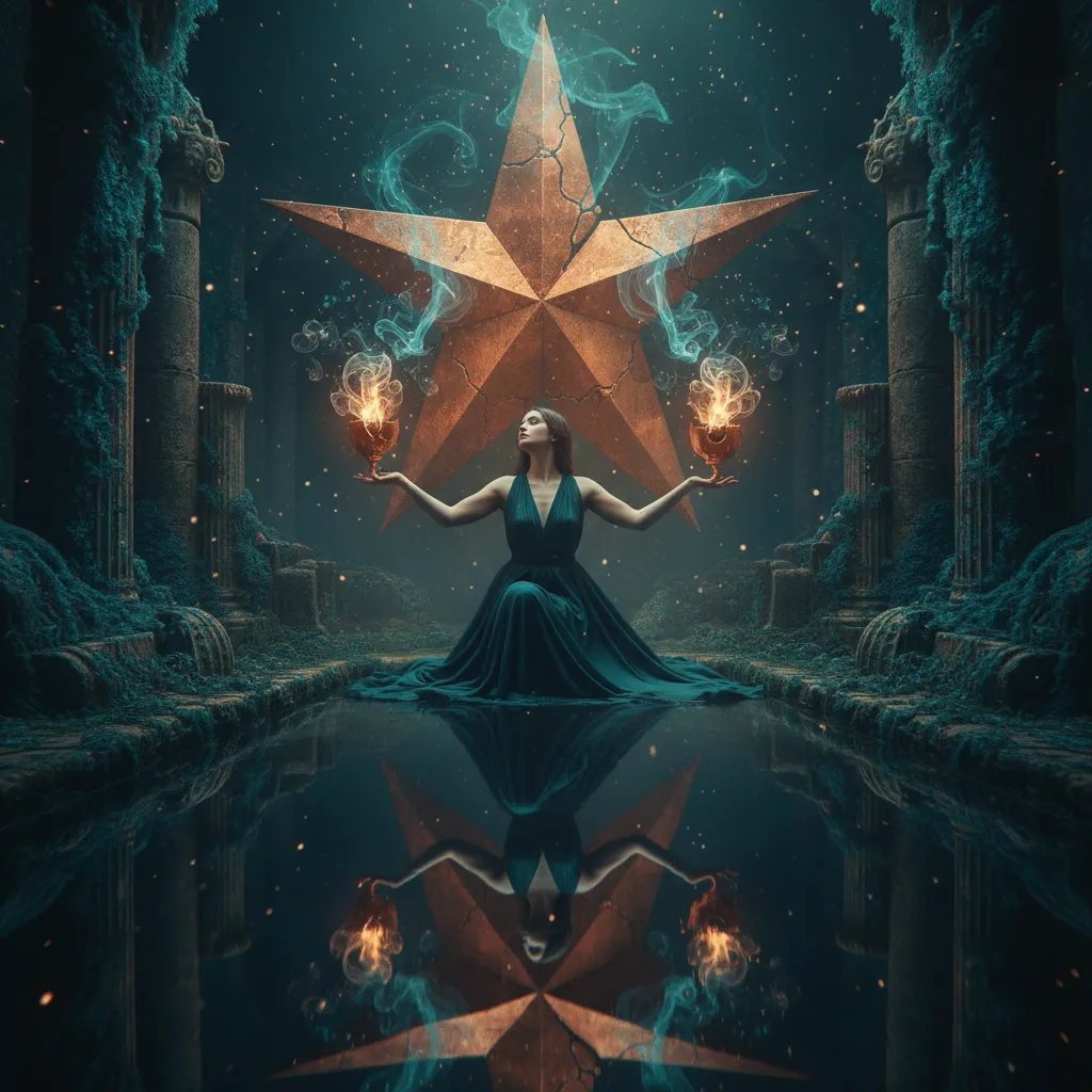 La Estrella invertida en el Tarot: Significado y optimismo