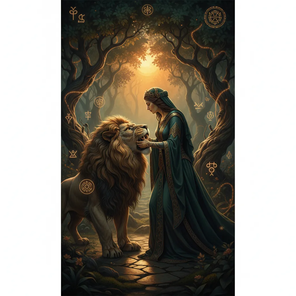 Significado de la carta de la Fuerza en el Tarot: Domando tus pasiones