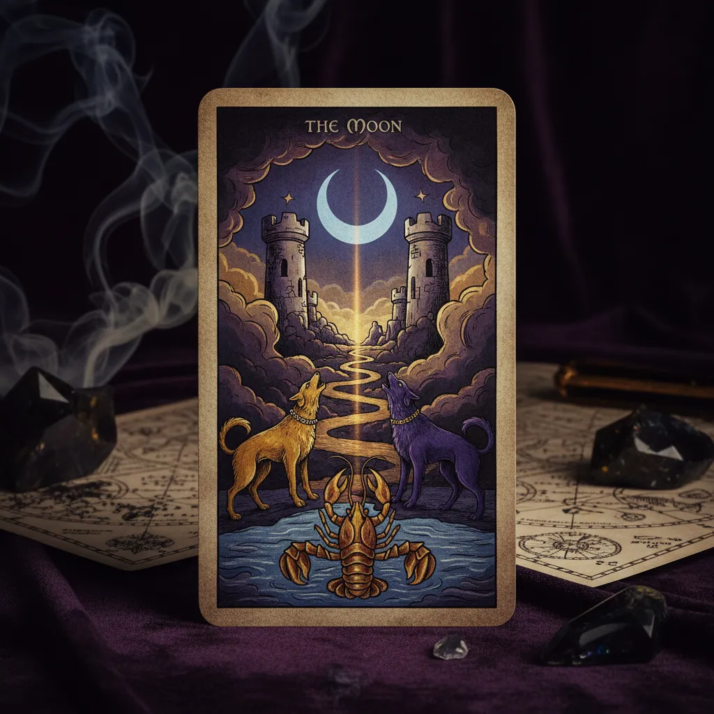 Significado de la carta La Luna en el Tarot: Intuición e Ilusión